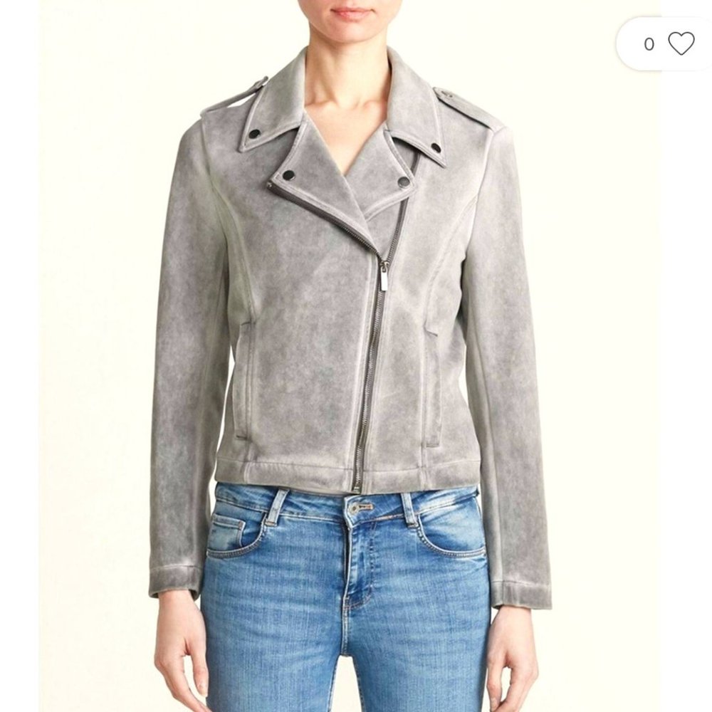 Luxe Suede Biker Jacket NWOT